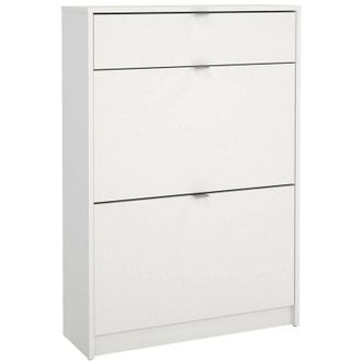 Dmora Dmora - Zapatero Theophile, Zapatero, Armario De Entrada Multiusos, Zapatero, 70x24 H101 Cm, Blanco