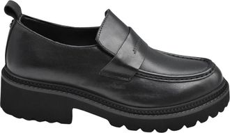 Janet & Janet Loafers - Dames - Loafers - Zwart - 37 EU - Leer - Schoenen