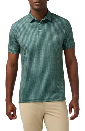 Mizzen+Main Versa Trim Fit Performance Golf Polo in Pine Circle Texture at Nordstrom, Size Xx-Large