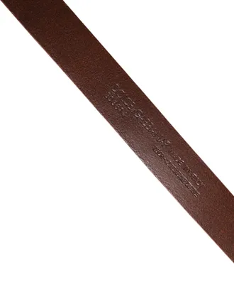 Dolce & Gabbana Red Leather Gold Tone Metal Buckle Men Mens Belt