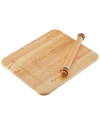 Ayesha Dnu Ayesha Curry Pantryware Rolling Pin And Pie Board Set, Parawood, 2Pc