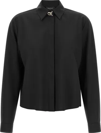 Fabiana Filippi Black Boxy Solid Shirt