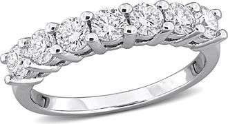 Mimi & Max 1/4 - 1ct TW Lab-Grown Diamond Semi-Eternity Anniversary Band in Sterling Silver