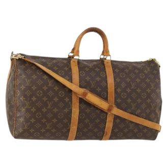 Louis Vuitton Pre-owned Weekend Bags, female, Brown, Size: ONE SIZE Pre-owned Keepall 55 Boston Bag