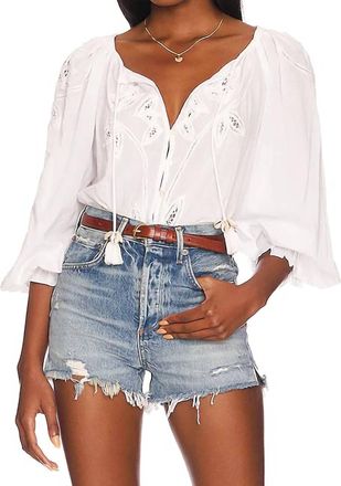 Cleobella Greta Blouse In Ivory