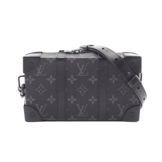 Louis Vuitton Pre-owned Soft Trunk Wallet Monogram Eclipse Schoudertas - Heren - Pre-owned - Zwart - Maat: ONE Size Leer