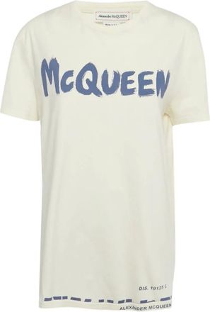 Alexander McQueen T-shirt con logo - Toni neutri