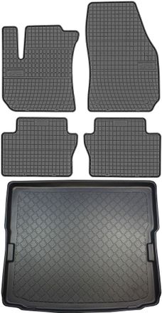 OEM Opel Zafira B Minivan De Mayo De 2005 A 2014. Juego - Alfombrillas De Goma Para Coche + Alfombrilla Para Maletero