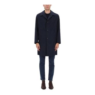HUGO BOSS Heren, Mantels, Blauw, Maat: XS Katoen