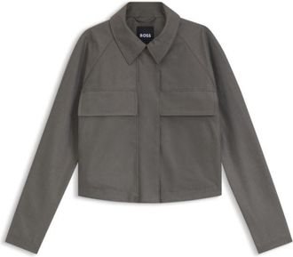 BOSS Relaxed-fit jacket in cotton denim