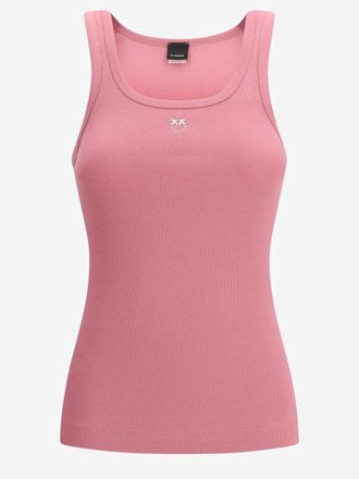 Pinko Camiseta sin mangas de algod&oacute;n el&aacute;stico Pinko