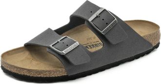 Birkenstock Velvet Grey Arizona Herenschoenen - Heren - Sandalen - Grijs - 44 EU - Leer - Schoenen