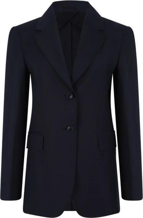 Max Mara Tailored Wool Blazer - Dames - Blazers - Blauw - XS - Wol - Jassen
