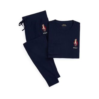 Polo Ralph Lauren Waffle Knit Pyjamas - male - Polo Ralph Lauren - Pyjamas - Blue - L - Nightwear & Lounge