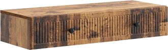vidaXL Mesa Lateral Montada En La Pared Madera Envejecida Vidaxl