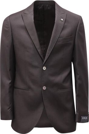 L.B.M. 1911 Italiaans pak met Gilet en Flirt - Heren - Blazers - Zwart - M - Jassen