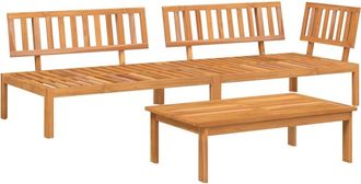 vidaXL Vidaxl - Set De Sof&aacute;s De Palets De Jard&iacute;n 3 Pzas Madera Maciza De Acacia