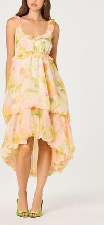 ASTR the Label Serenidy Floral High-Low Dress in Blush Multi Floral at Nordstrom, Size X-Small