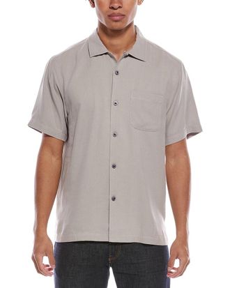 Tommy Bahama Hawaiian Herringbone Silk Shirt