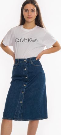 Calvin Klein Womens Skirt in Dark Blue Cotton - Size 12 UK