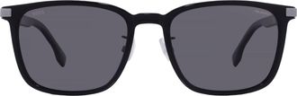 HUGO BOSS Polarized Grey Square Mens Sunglasses BOSS 1406/F/SK 0807/M9 57