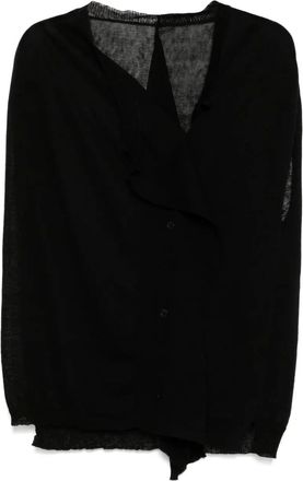 Yohji Yamamoto Gedrapeerd vest - Zwart