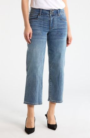 Kut from the Kloth Lucy High Waist Crop Wide Leg Jeans in Nerine at Nordstrom Rack, Size 14
