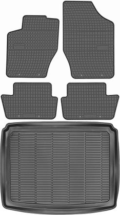 OEM Juego De Alfombrillas De Goma Para Peugeot 307 Hatchback (2001-2007) + Alfombrilla Para El Maletero