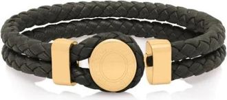 Tom Ford Bracelets, male, Green, XL, Leather Press Stud Bracelet