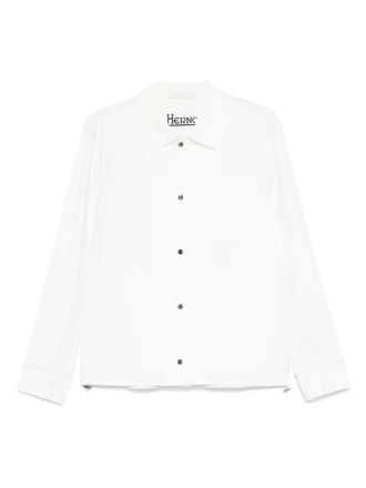 Herno drawstring-waist shirt jacket - White