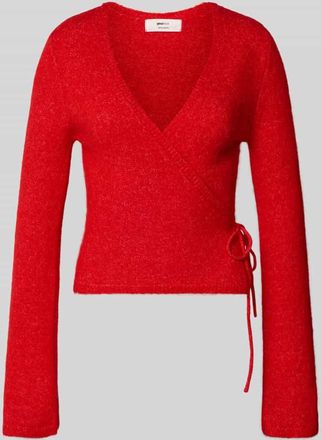 Gina Tricot Cardigan in Wickel-Optik in Rot, Gr&ouml;&szlig;e XL