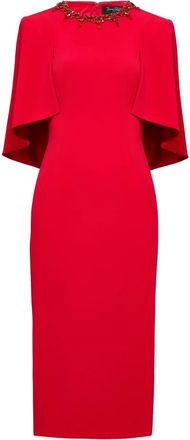 Jenny Packham Abito midi Ursa con decorazione - Rosso