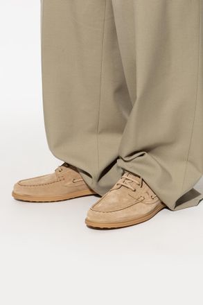 Tod's Gomma Leather Shoes, Mens, Beige