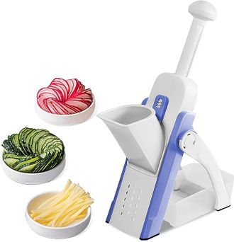 OEM Safe Slicer 5 En 1 Cortadora De Patatas Y Verduras, Trituradora De Alimentos Cortadora De Patatas, Cortadora De Tiras, Espesor Ajustable 1-8 Mm, Tritu