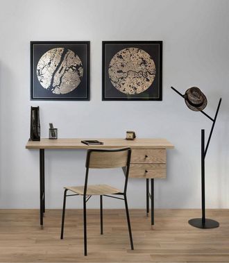 Woodman Schreibtisch »Jugend« Schubladen mit Soft-Close-Funktion, Beine aus Metall, FSC