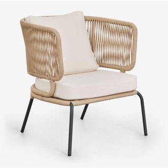 Sklum Sklum - Sill&oacute;n De Jard&iacute;n En Hierro Y Cuerda Trenzada Calipso