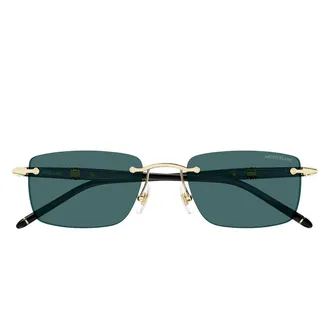 Montblanc Sunglasses Mb0344 S 006 Gold/Dark Green Men