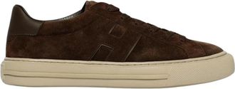 Hogan Suede Leren Sneakers - Heren - Sneakers - Bruin - 40 1/2 EU - Leer - Schoenen