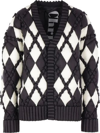 RAXXY checked-pattern down jacket - Black