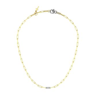 John Richmond Accessoires, Dames, Geel, ONE Size, Ketting met lichtgevende schakels en kruis