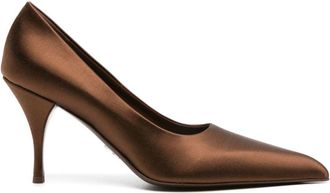 Prada Satijnen pumps met puntige neus van Prada
