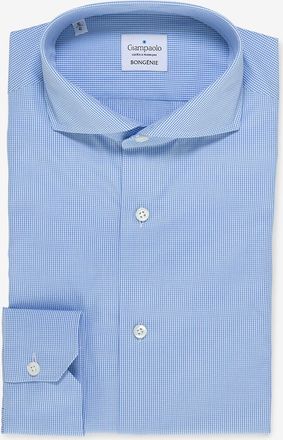 Giampaolo Lang&auml;rmeliges fein kariertes Hemd aus Baumwolle