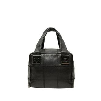 Chanel Pre-owned Leather chanel-bags - Dames - Pre-owned - Zwart - Maat: ONE Size Leer
