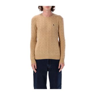 Polo Ralph Lauren Truien & Vesten, Heren, Bruin, 2Xl, Wol, Pullover met kabelsteek