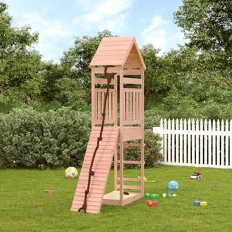 vidaXL Parque Infantil Con Pared De Escalada Madera Maciza Douglas Vidaxl