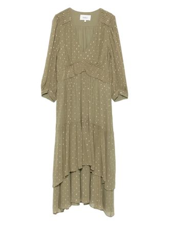 BA&SH Maia gelaagde midi-jurk - Groen