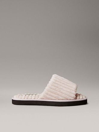 Calvin Klein Pantuflas De Pana Suaves Y Con Relleno