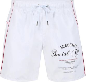 Iceberg Boxer Zwemshorts met Print - Heren - Strandmode - Wit - XL - Badmode
