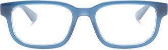 Gucci rectangle-frame glasses - women - Acetate - 56 - Blue
