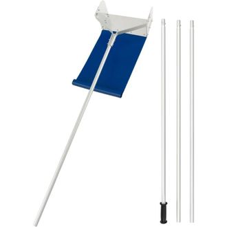 Costway Rastrelliera per Rimozione della Neve dal Tetto, Rastrello per Neve in Alluminio con Lunghezza Massima di 624 cm, 4 Aste, Testa Allargata, Rastrello